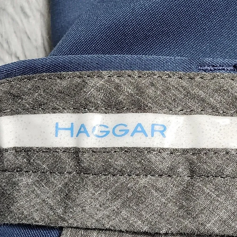 Haggar‎ Golf Pants Mens 40x30 Cool 18 Pro Classic Fit Dress Workwear Polyester
